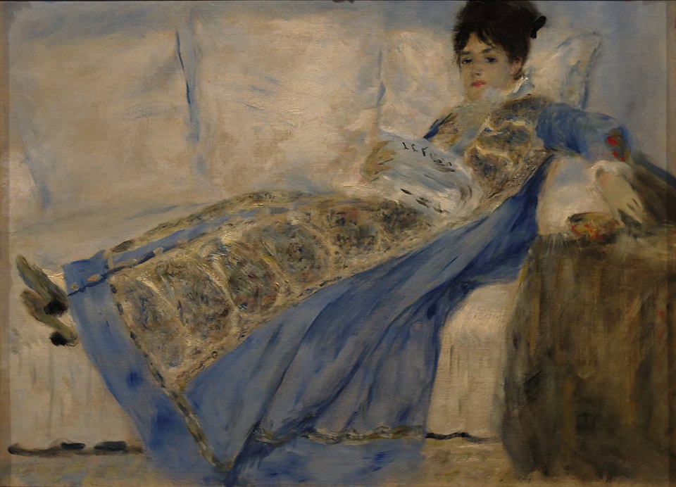 madame Monet étendue sur un sofa 1872